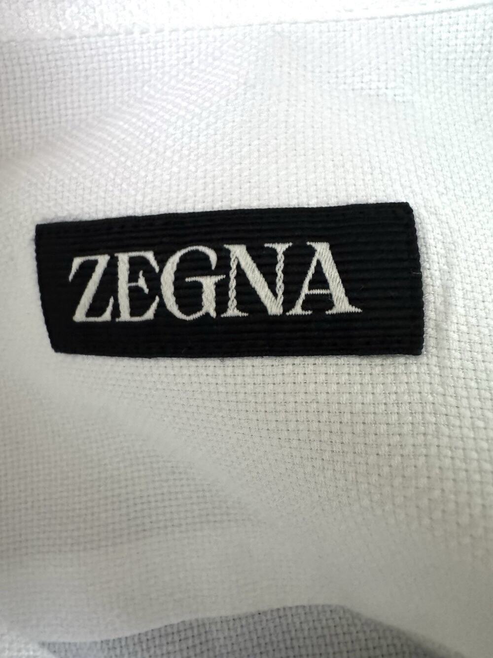 Zegna Rossini Button Up Shirt Mens Large White ($990 Retail)
